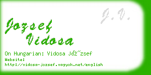 jozsef vidosa business card